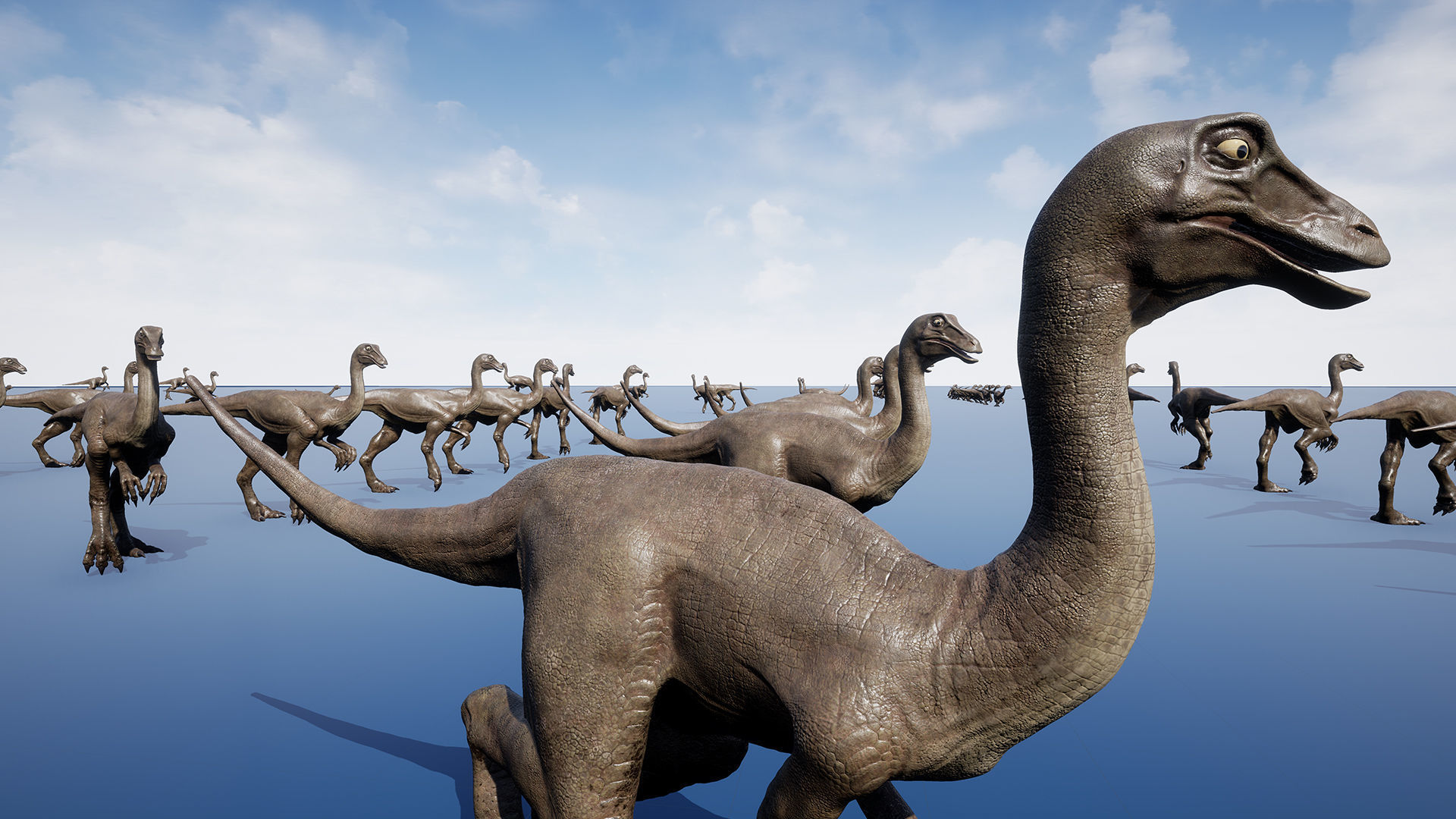 Dinosaur Gallimimus Unreal Engine Project Low-poly 3D model_19