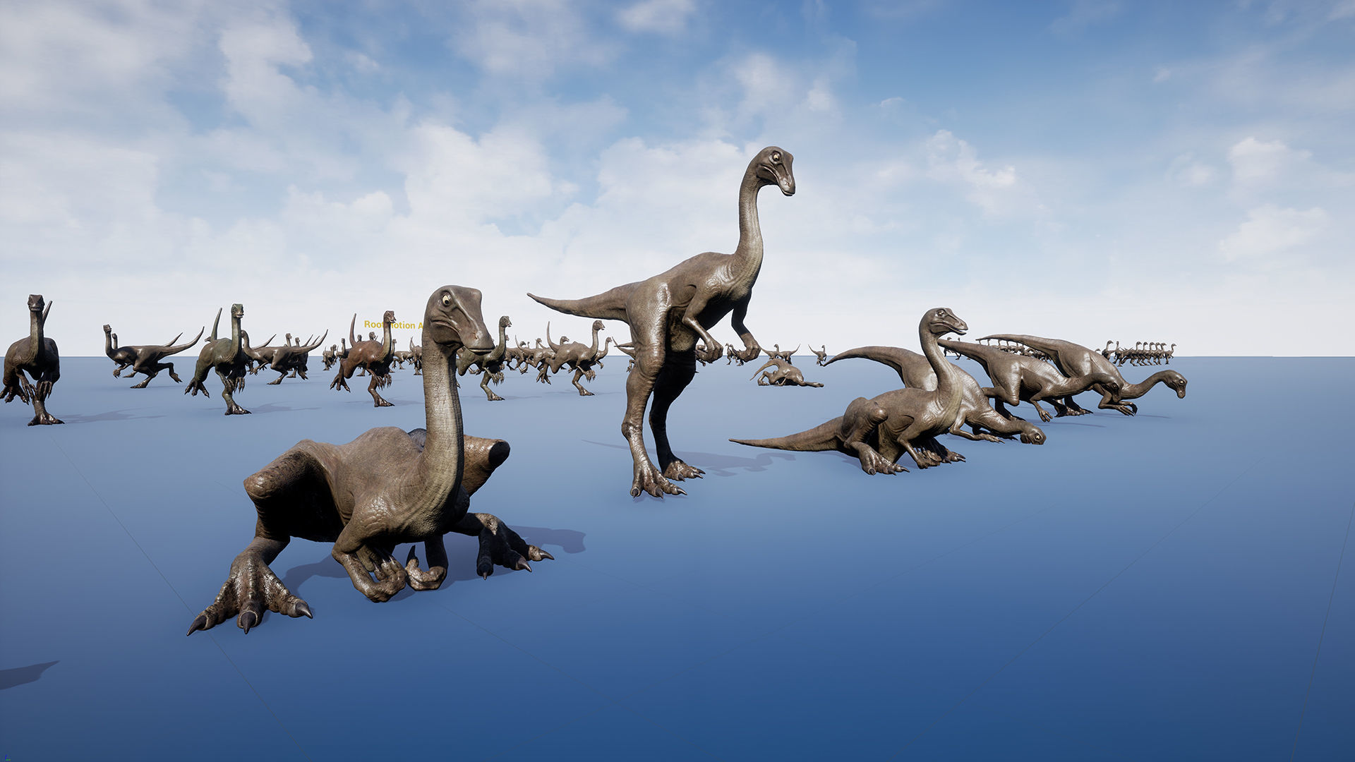 Dinosaur Gallimimus Unreal Engine Project Low-poly 3D model_15