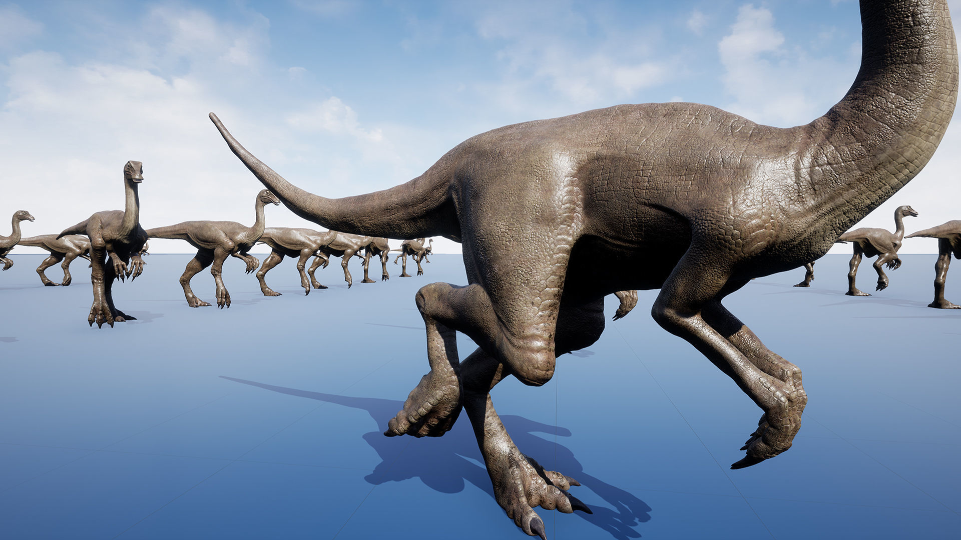 Dinosaur Gallimimus Unreal Engine Project Low-poly 3D model_18