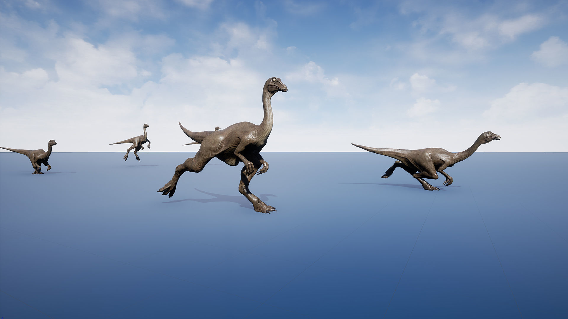 Dinosaur Gallimimus Unreal Engine Project Low-poly 3D model_23