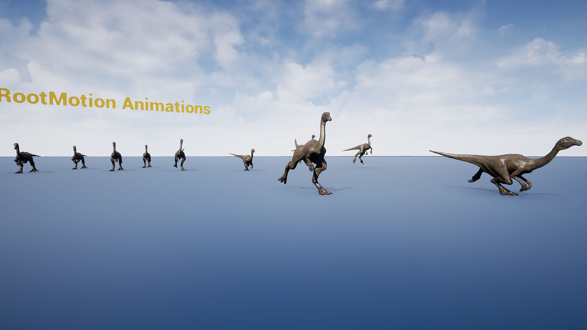 Dinosaur Gallimimus Unreal Engine Project Low-poly 3D model_22