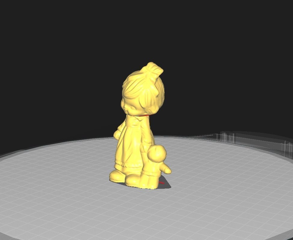 Young Girl - Teddy Bear 3D Model 3D print model_1