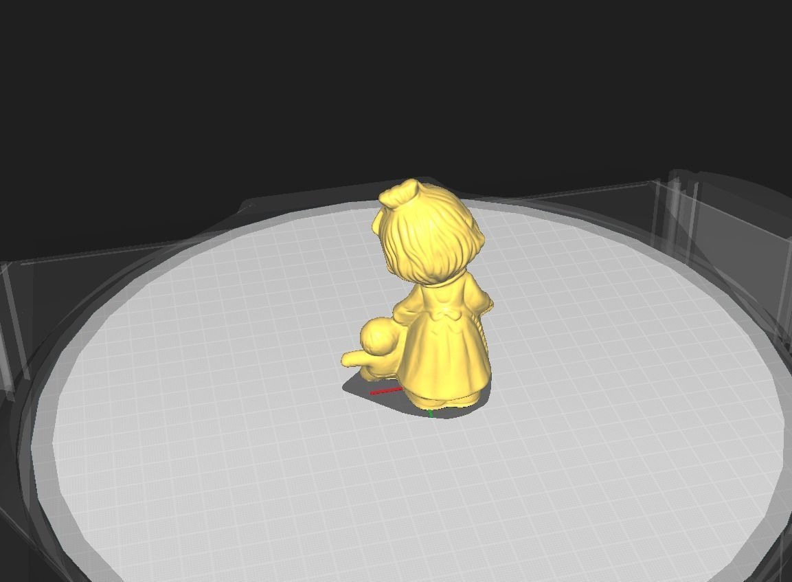 Young Girl - Teddy Bear 3D Model 3D print model_2