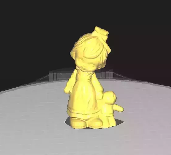 Young Girl - Teddy Bear 3D Model