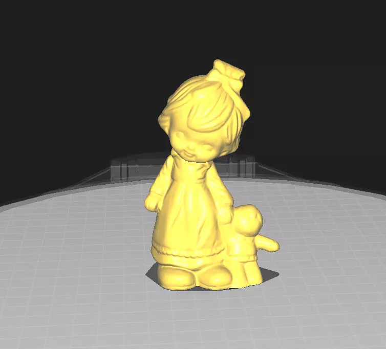 Young Girl - Teddy Bear 3D Model 3D print model_0