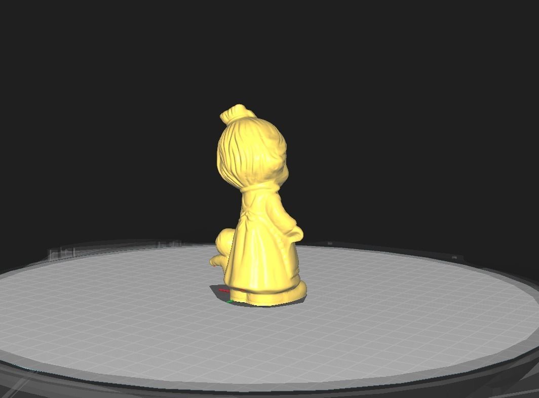 Young Girl - Teddy Bear 3D Model 3D print model_3