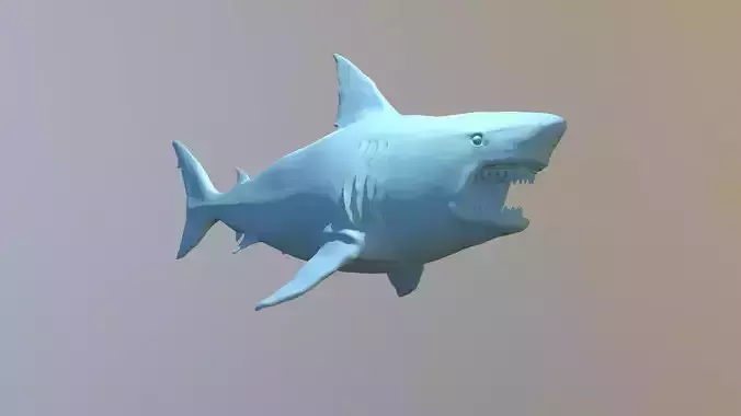 Simplistic Great White Shark Free 3D print model