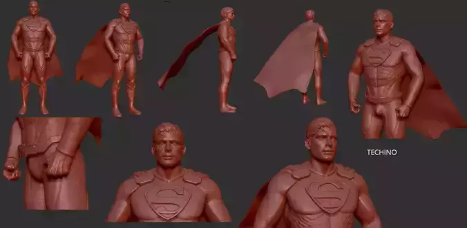 Superman Figure Realistic 3d Print