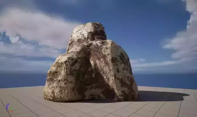 rock stone Low-poly 3D model
