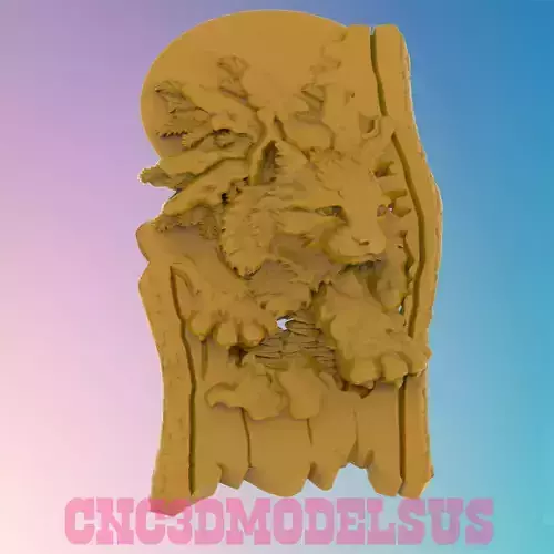 Wolf 5 3D MODEL STL FILE FOR CNC ROUTER LASER