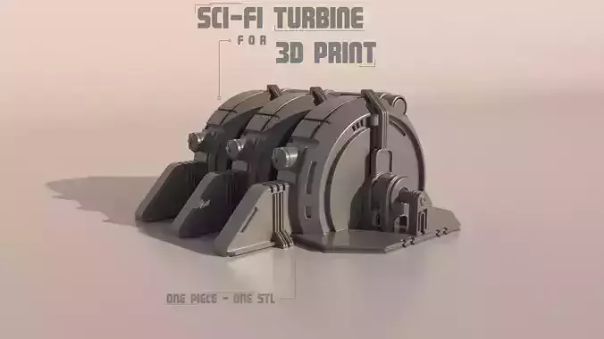SCI-FI TURBINE for 3Dprint 3D print model