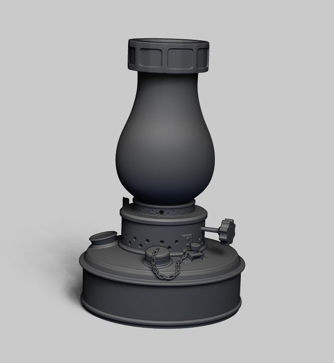 Vintage Antique Lantern for print 3D print model_5
