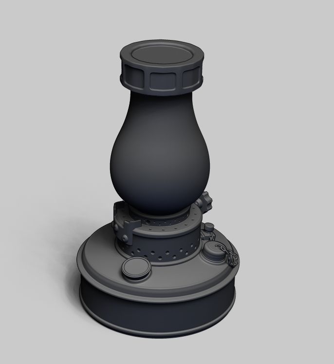Vintage Antique Lantern for print 3D print model_4