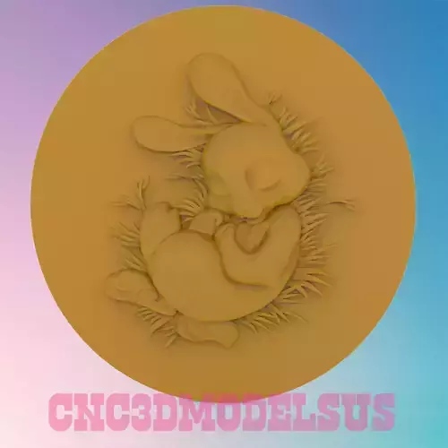 Bunny 3D MODEL STL FILE FOR CNC ROUTER LASER  3D print model