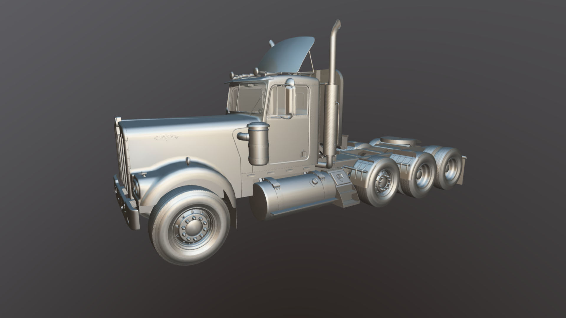 Kenworth W900A Day Cab Heavy Haul Spec Tractor  Low-poly 3D model_33