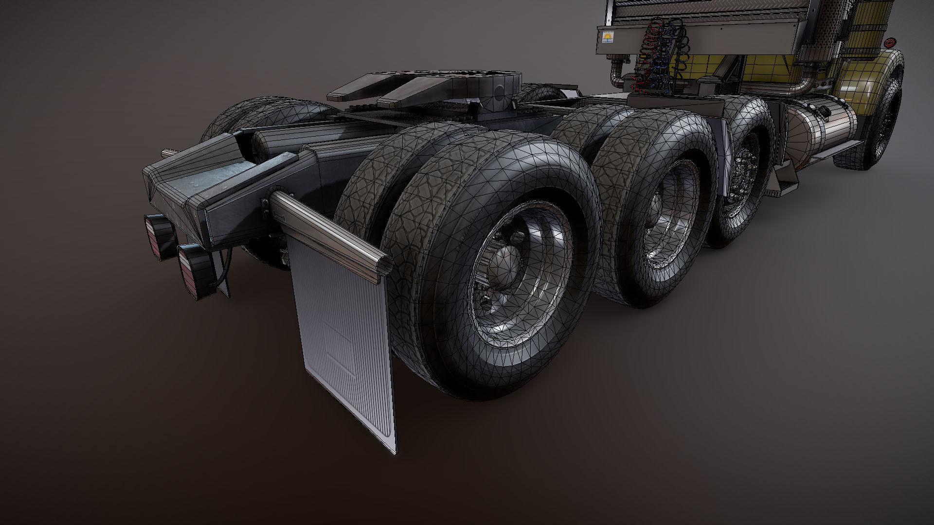 Kenworth W900A Day Cab Heavy Haul Spec Tractor  Low-poly 3D model_29