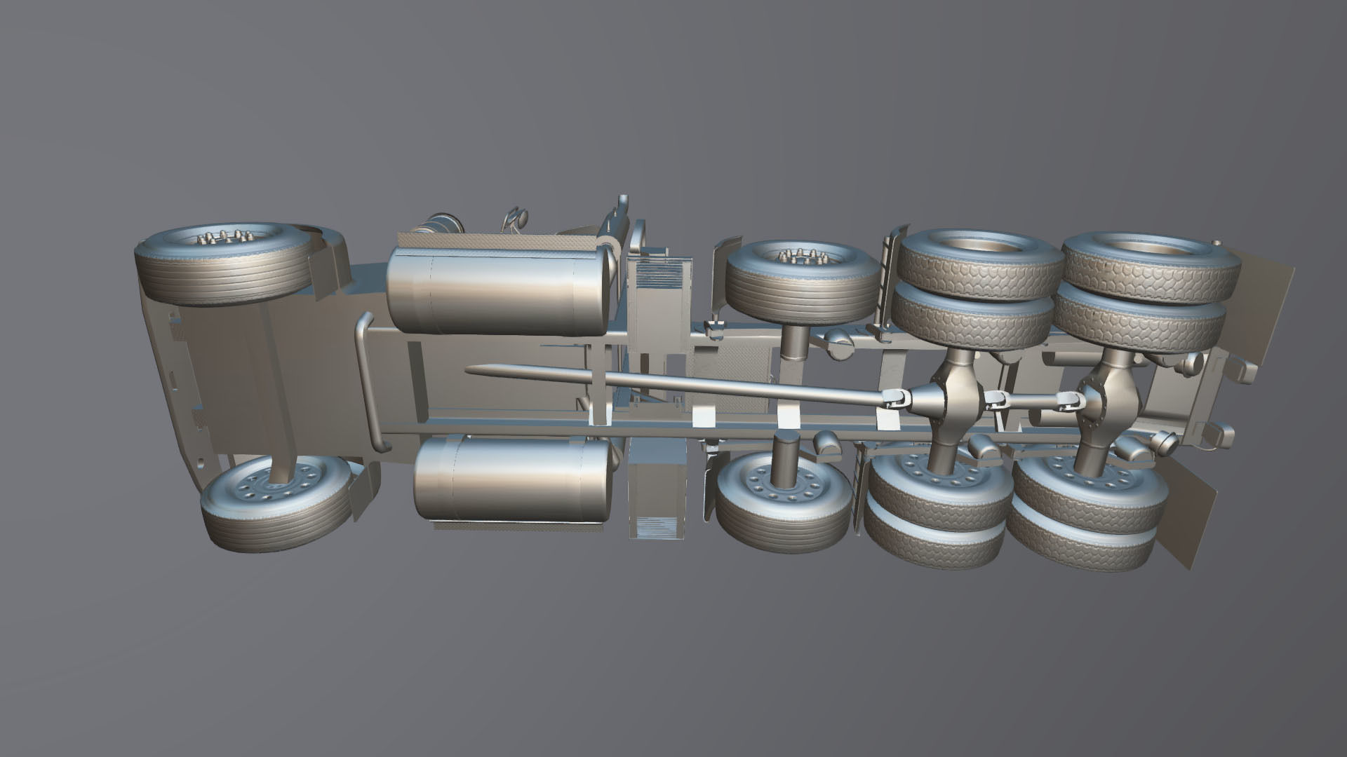 Kenworth W900A Day Cab Heavy Haul Spec Tractor  Low-poly 3D model_34