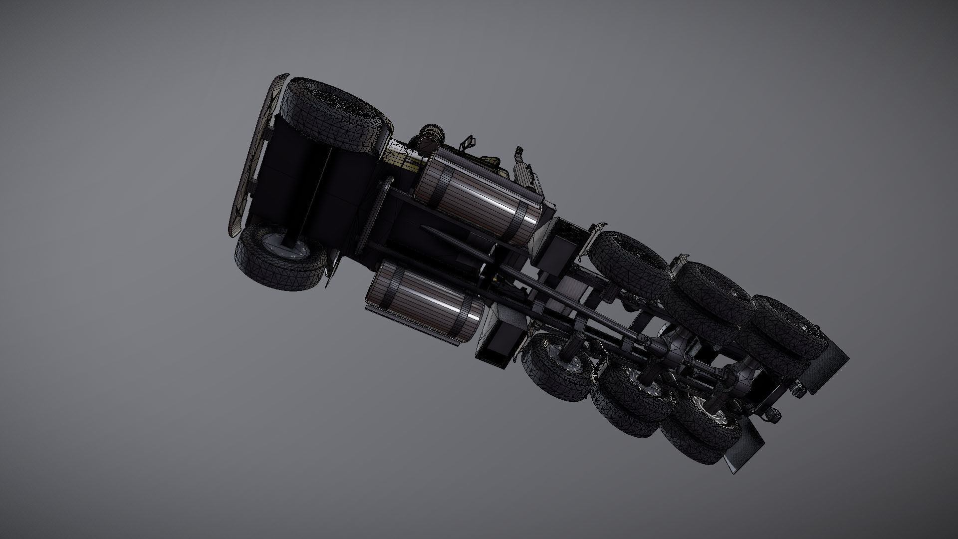 Kenworth W900A Day Cab Heavy Haul Spec Tractor  Low-poly 3D model_24