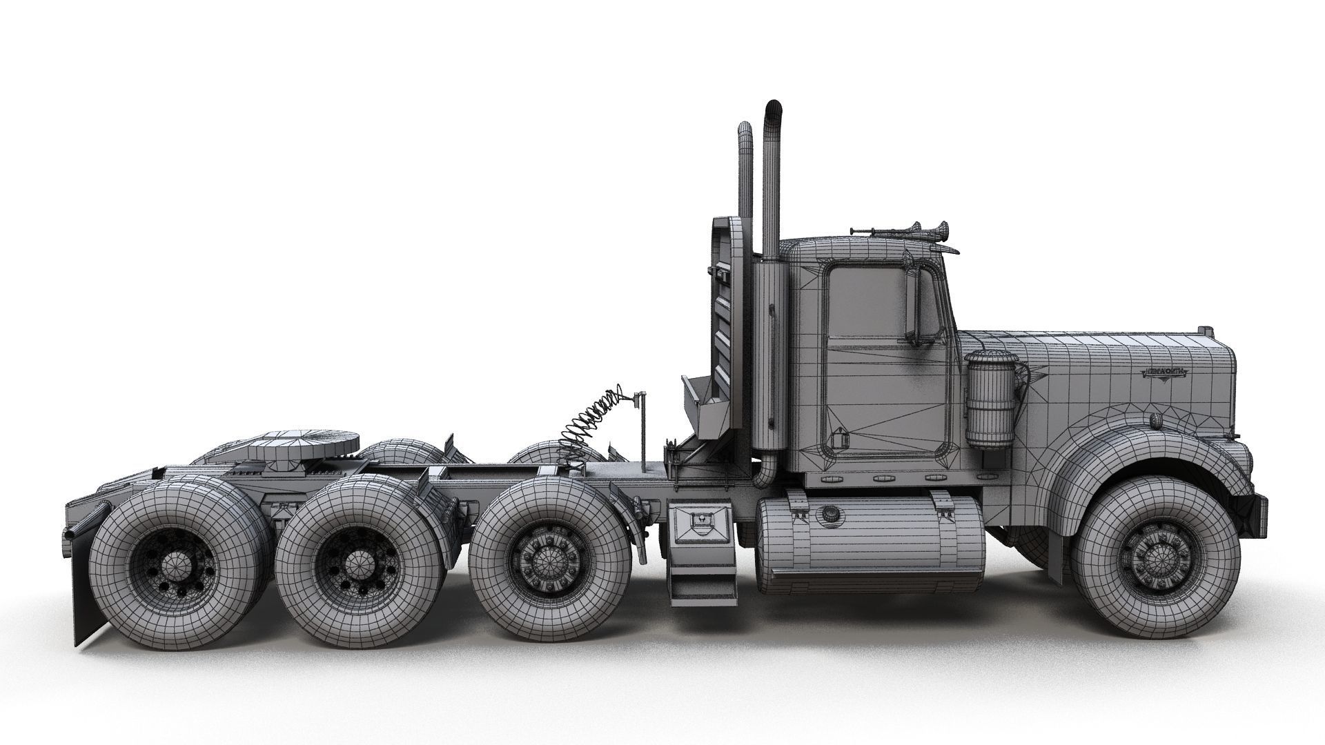 Kenworth W900A Day Cab Heavy Haul Spec Tractor  Low-poly 3D model_11