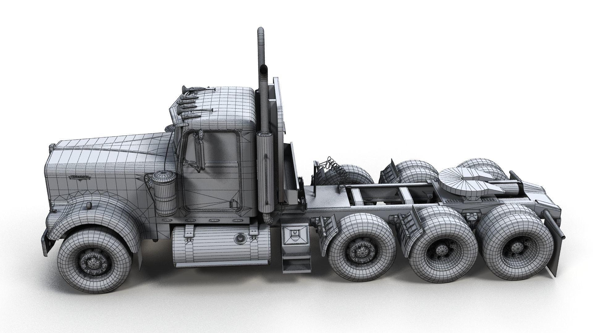 Kenworth W900A Day Cab Heavy Haul Spec Tractor  Low-poly 3D model_13