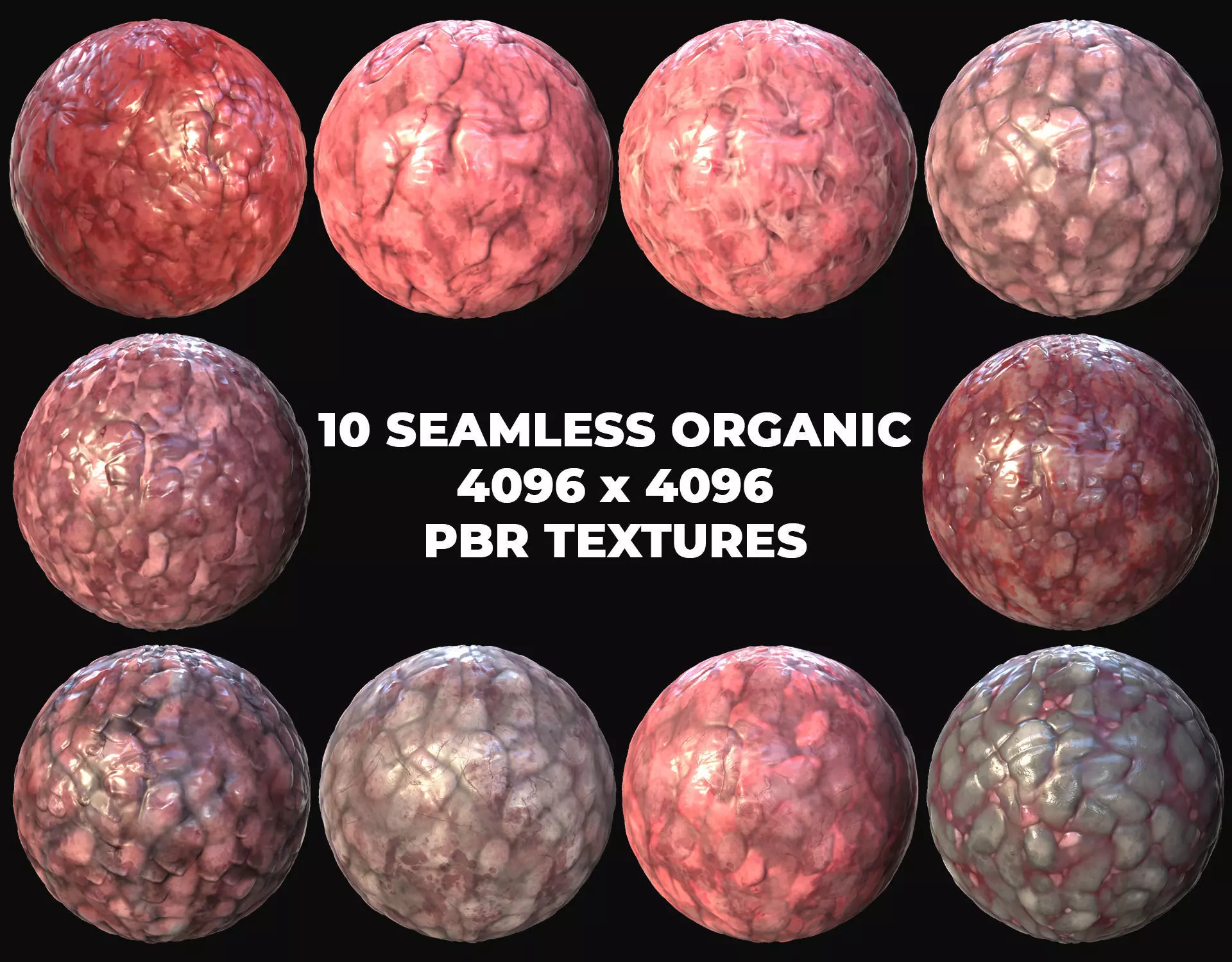 10 Seamless Organic PBR Materials - Set 1 - Texture
