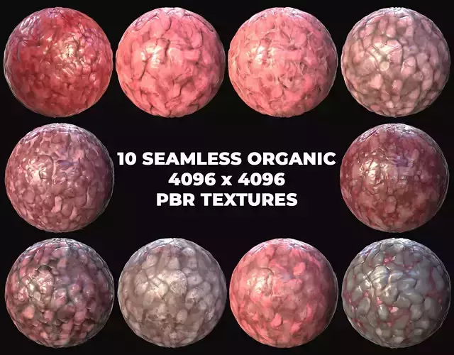 10 Seamless Organic PBR Materials - Set 1 - Texture