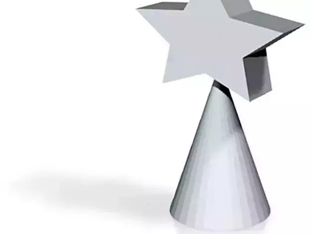 Small Christmas tree star for tiny trees Free 3D print model