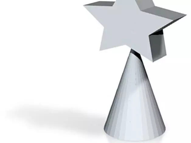 Small Christmas tree star for tiny trees Free 3D print model_0