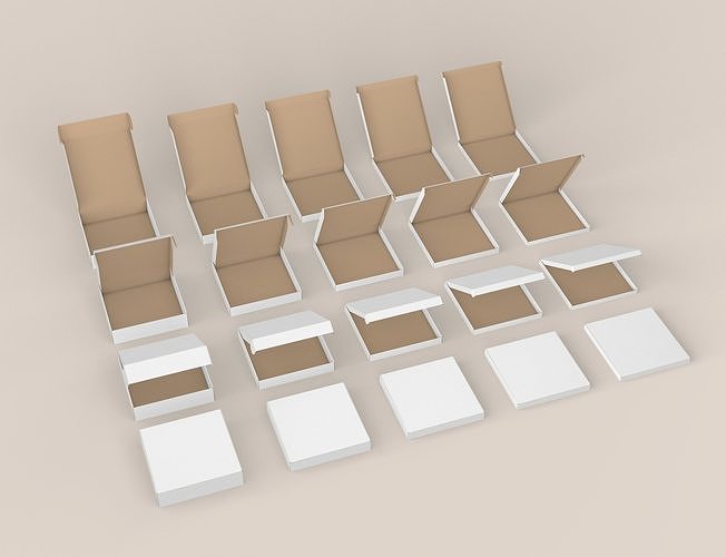 Pizza Box Collection 3D model