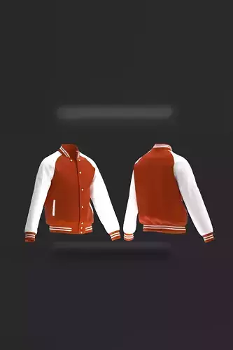 Male raglan varsity jacket