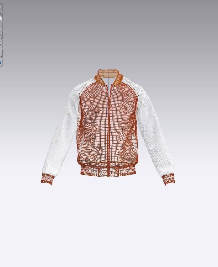 Male raglan varsity jacket 3D model_17