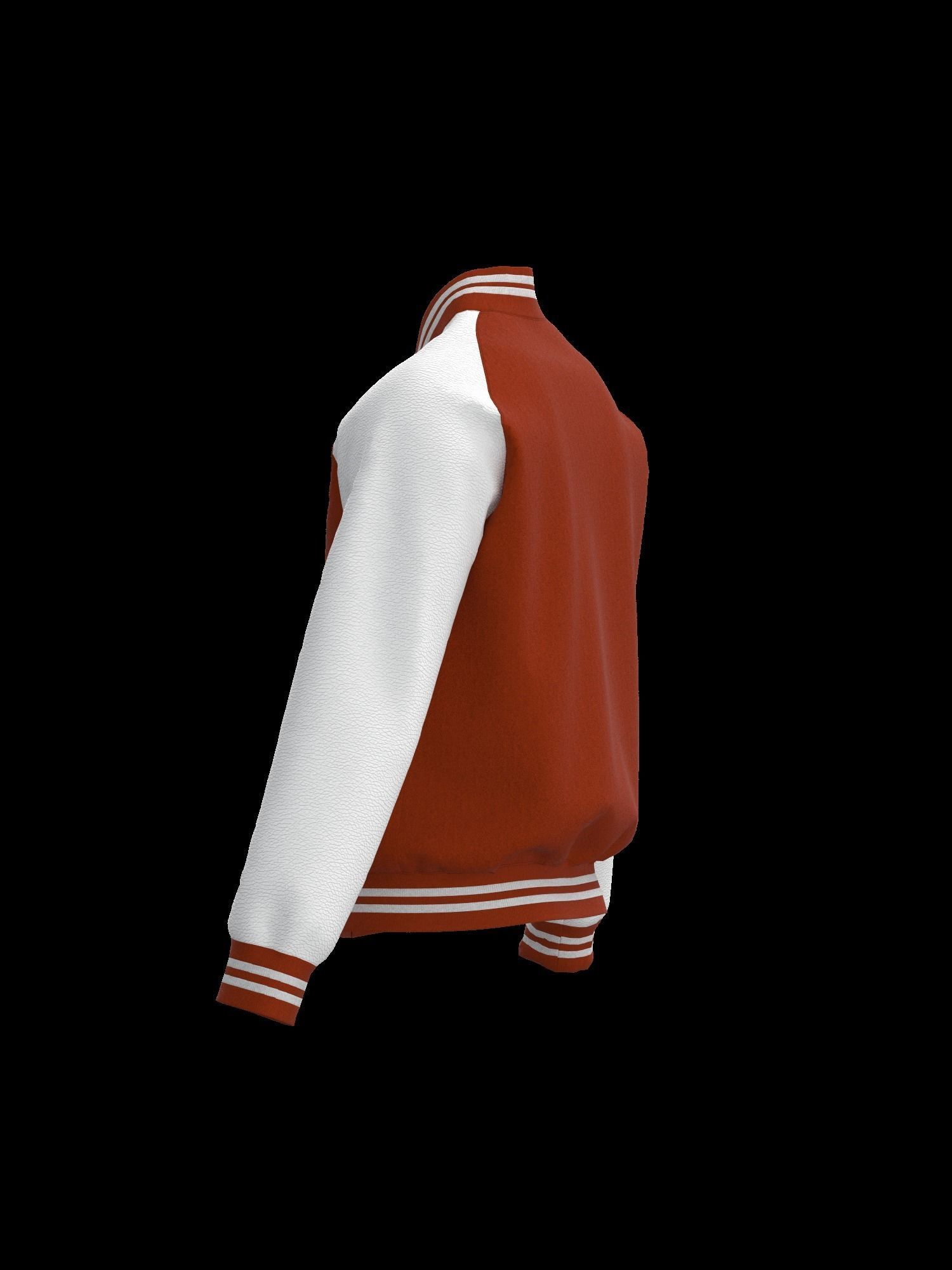 Male raglan varsity jacket 3D model_14