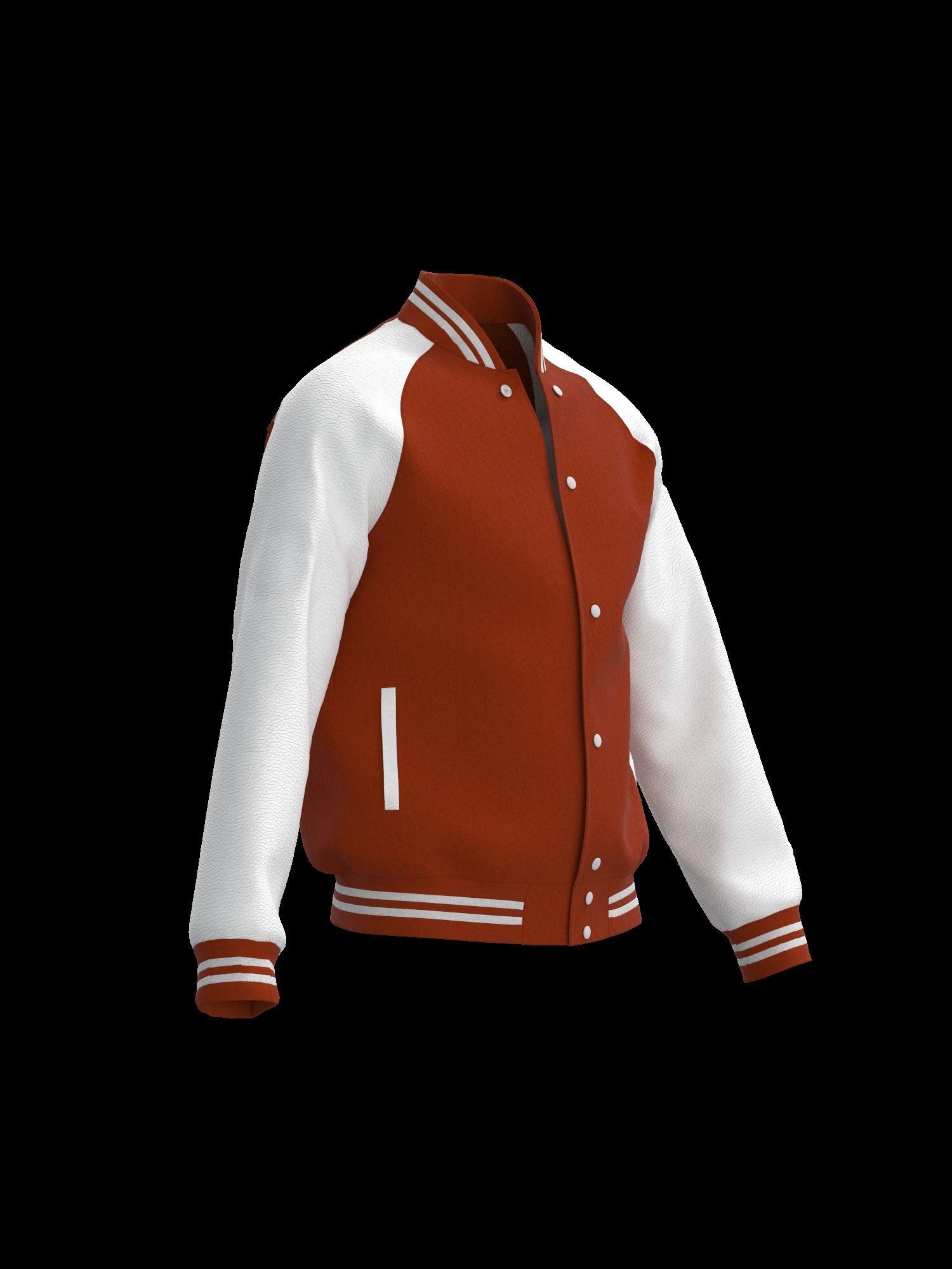Male raglan varsity jacket 3D model_7
