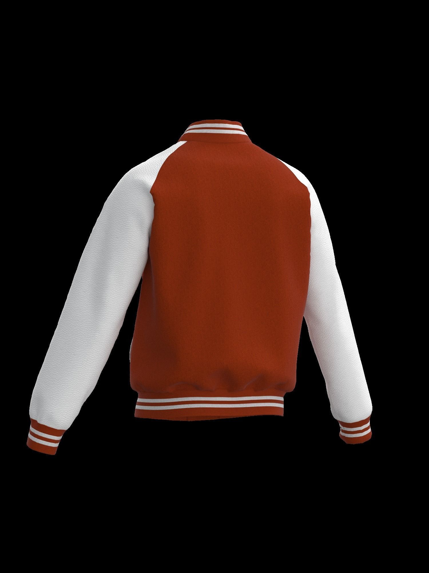 Male raglan varsity jacket 3D model_6