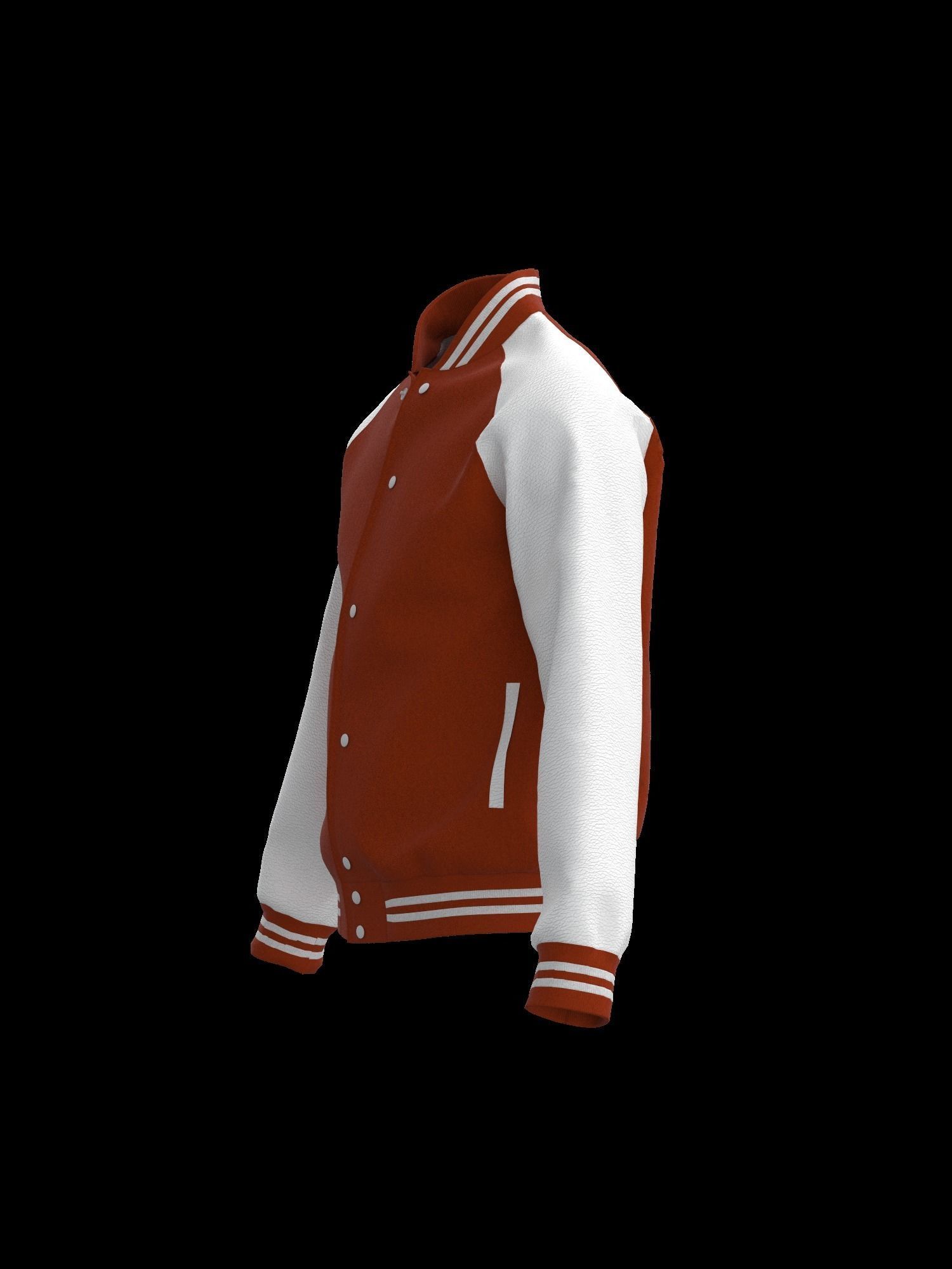 Male raglan varsity jacket 3D model_9