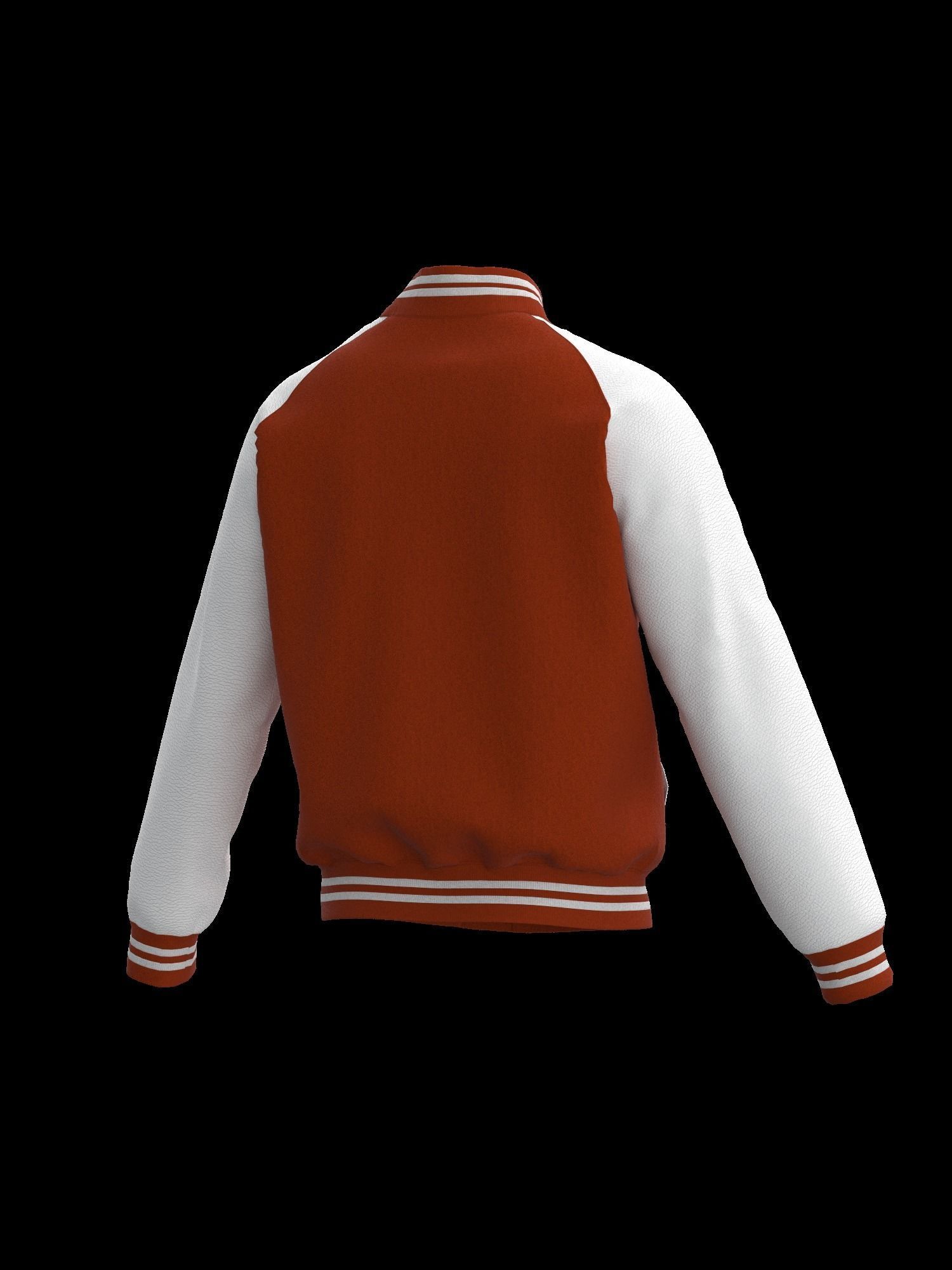 Male raglan varsity jacket 3D model_5