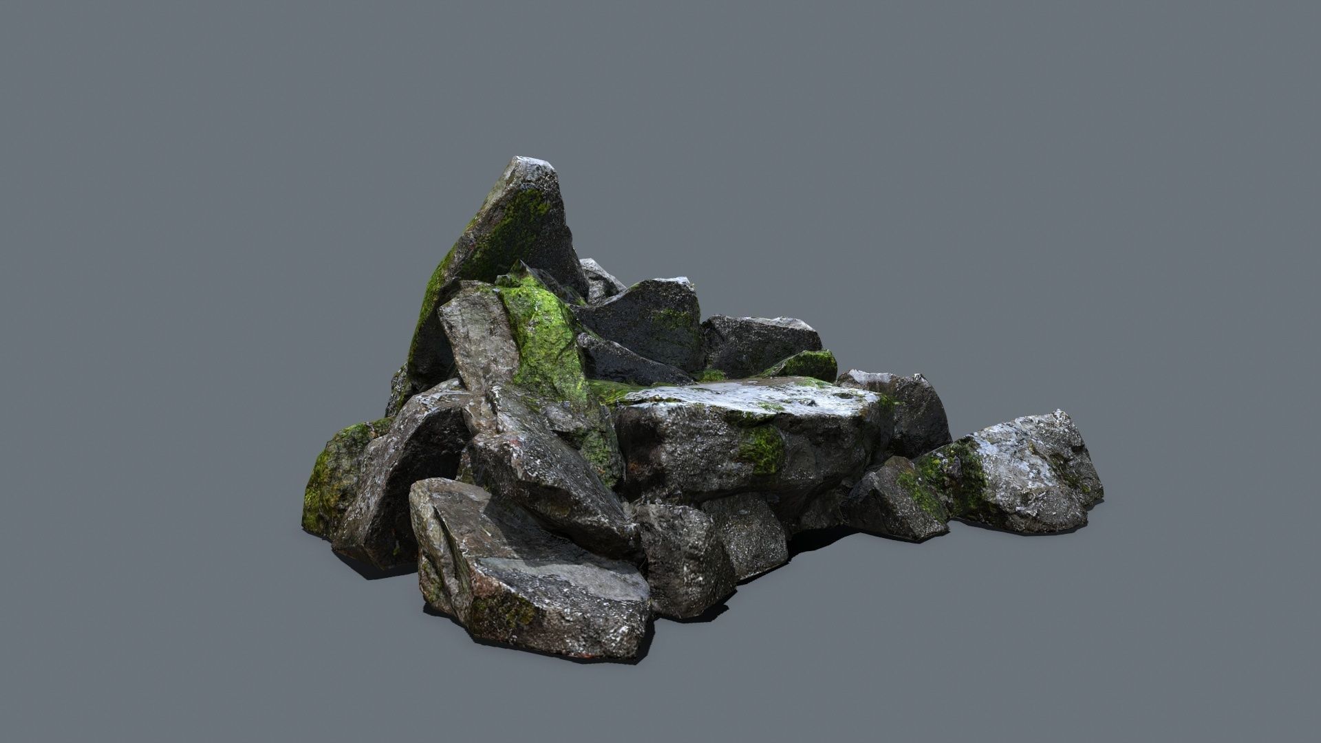 rocks  Low-poly 3D model_11