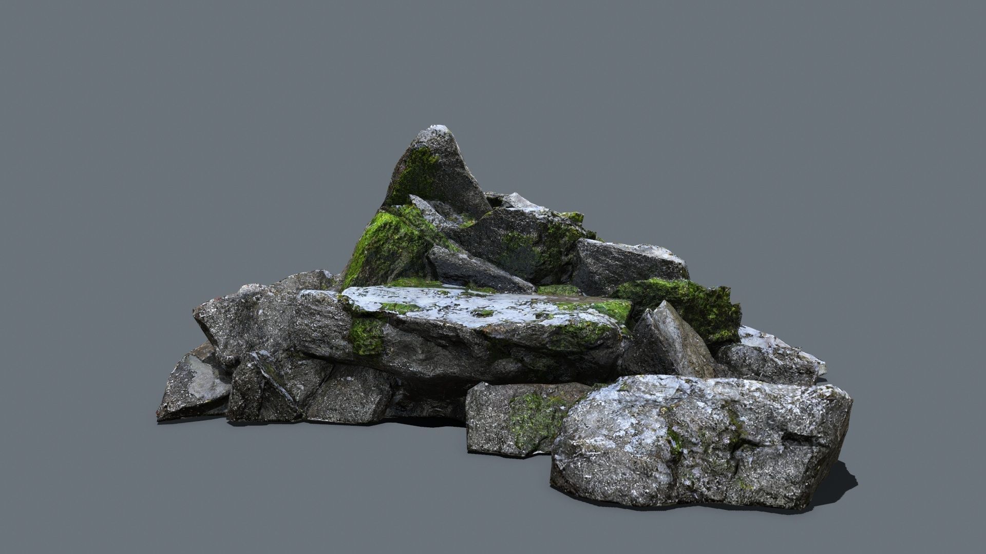 rocks  Low-poly 3D model_10