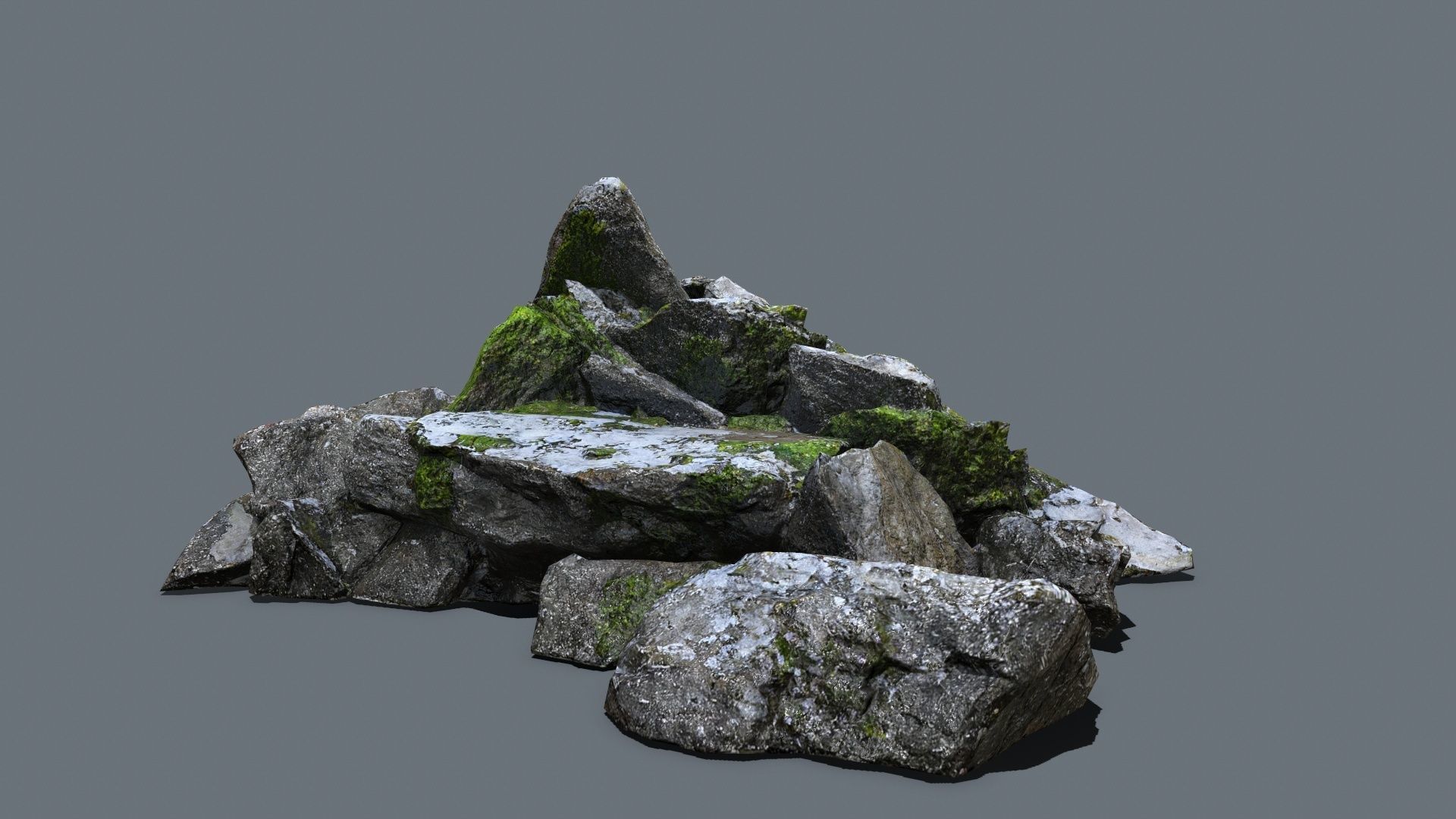 rocks  Low-poly 3D model_17