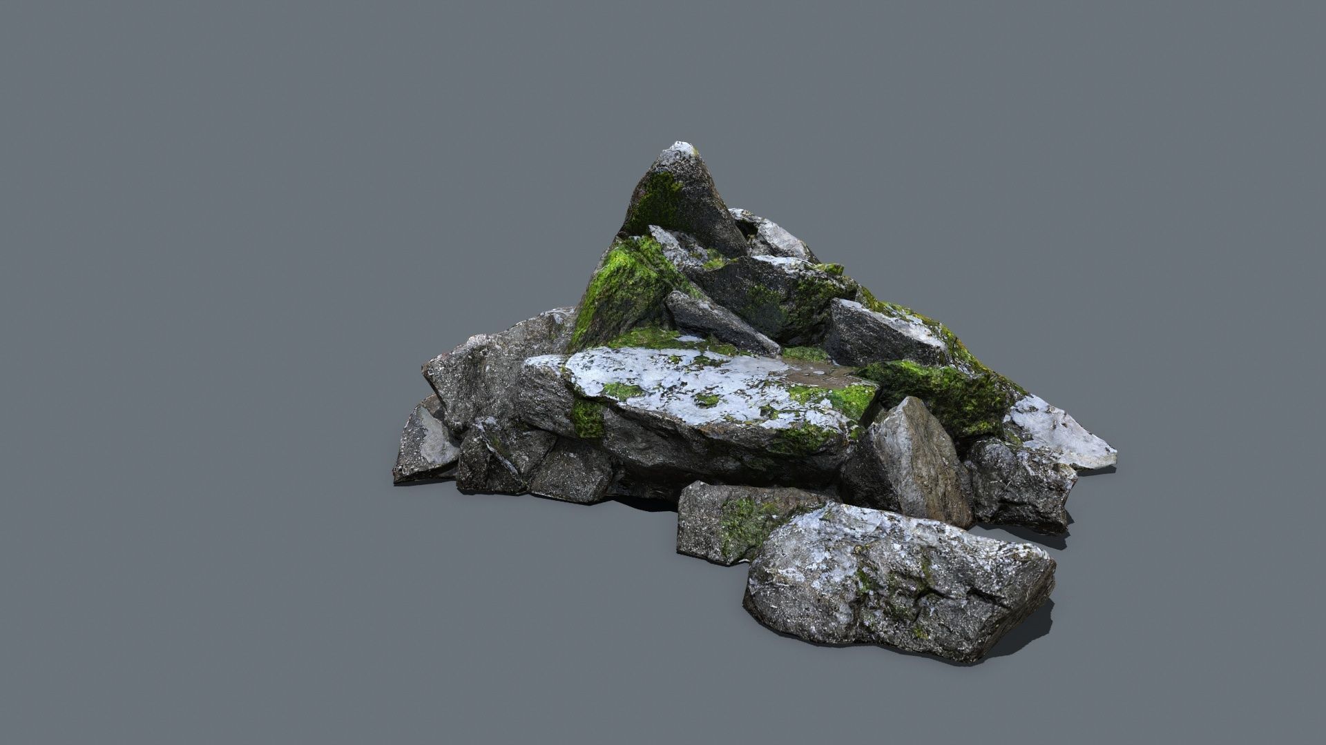 rocks  Low-poly 3D model_8