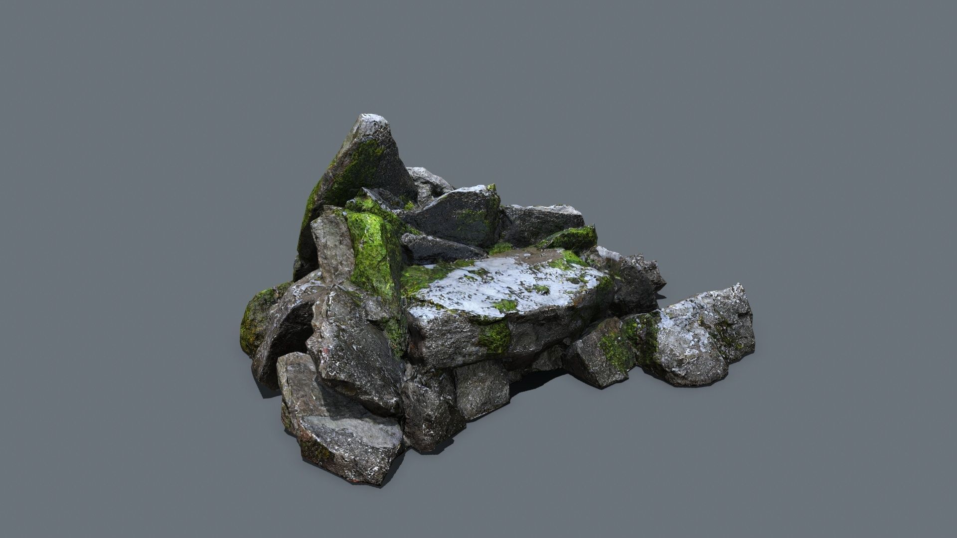 rocks  Low-poly 3D model_2