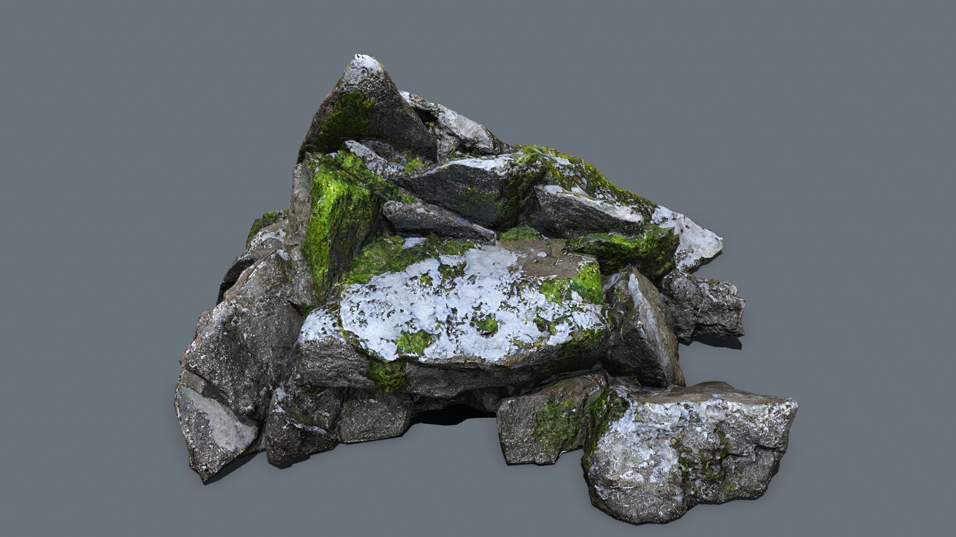 rocks  Low-poly 3D model_9