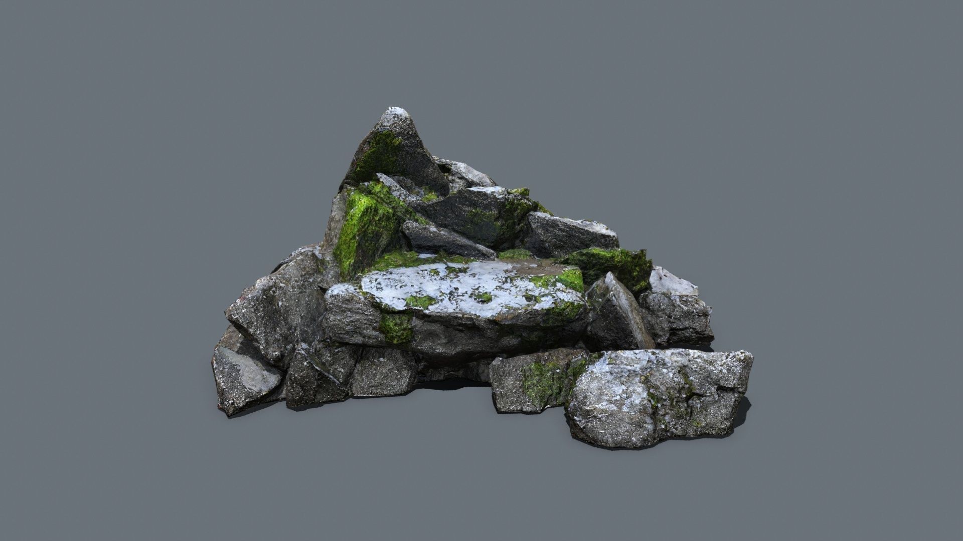 rocks  Low-poly 3D model_1