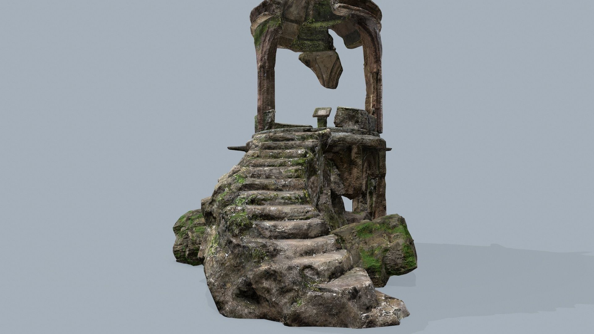 old temple Low-poly 3D model_20