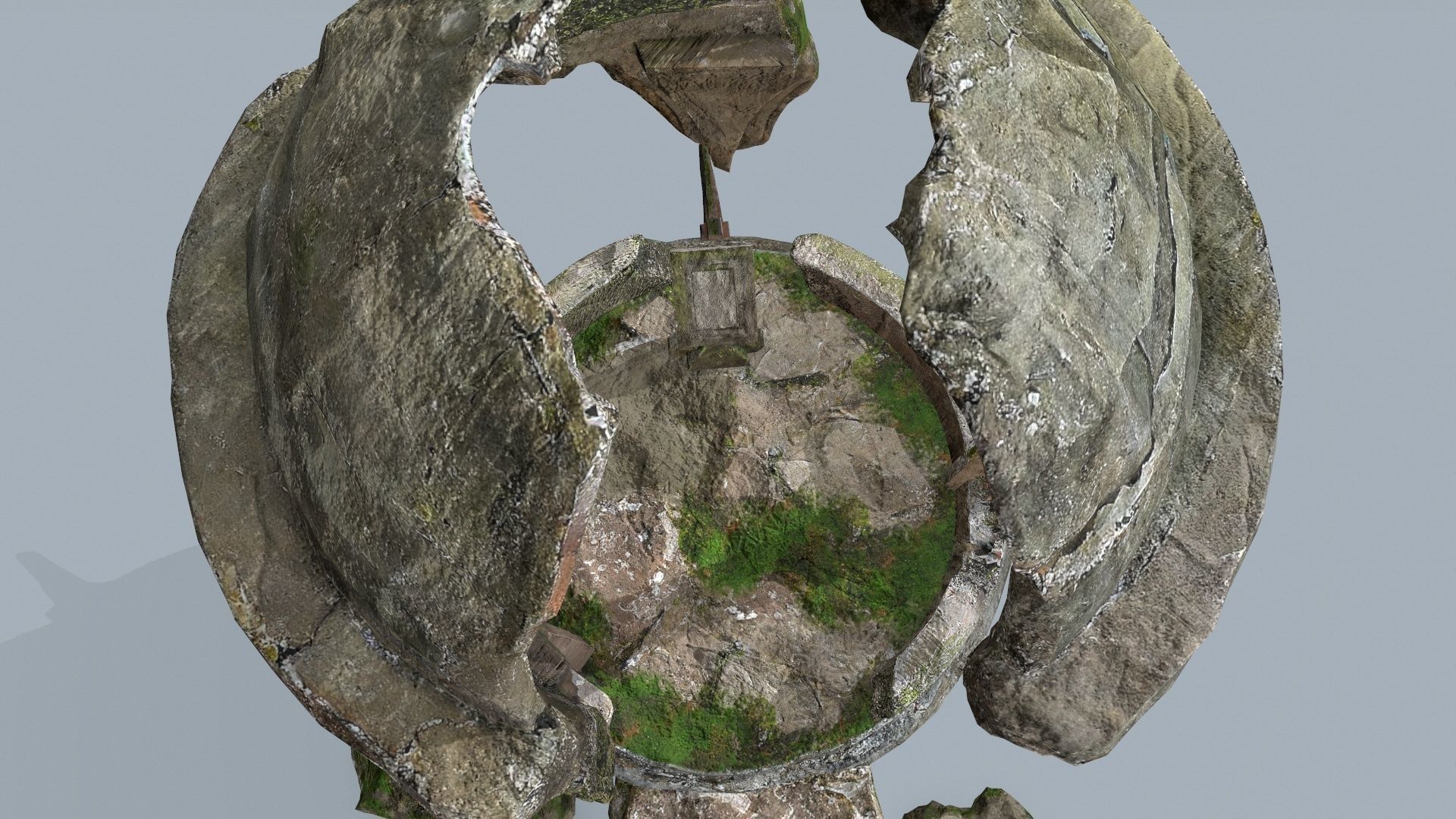 old temple Low-poly 3D model_18