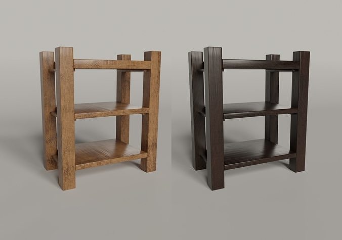 Ikea Shelf - 2 COLORS Low-poly 3D model