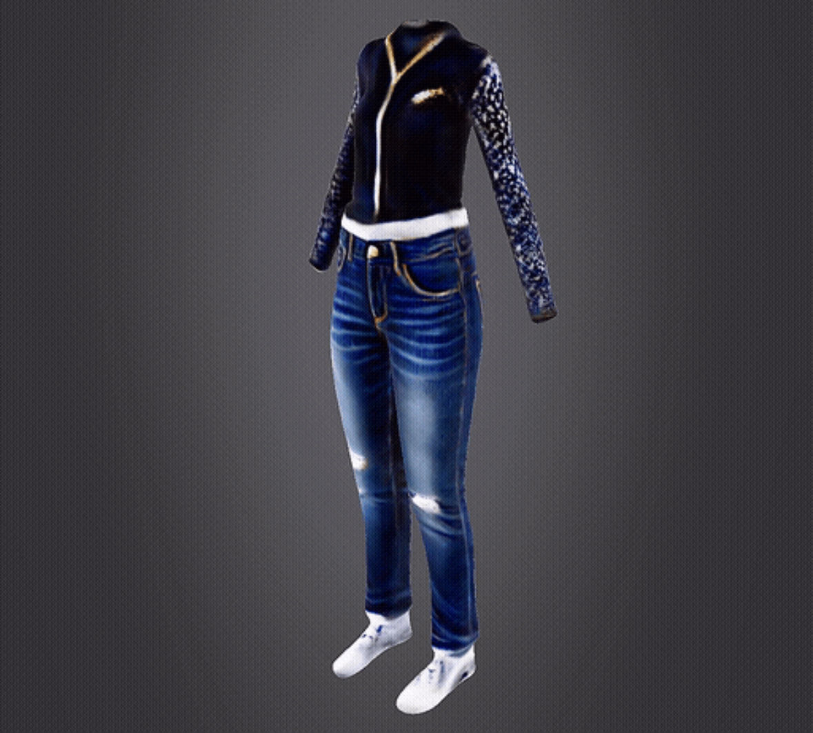 Jean fashion 3D print model_8
