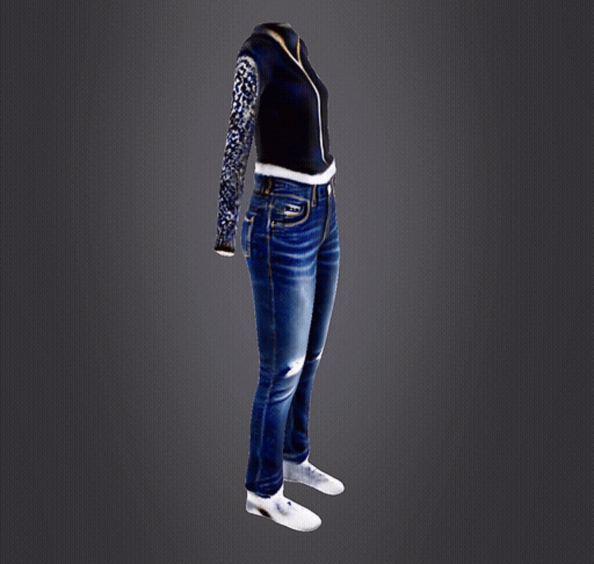 Jean fashion 3D print model_2