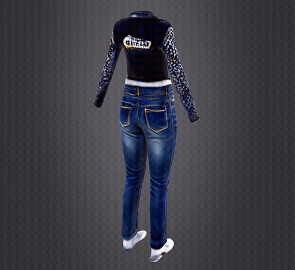 Jean fashion 3D print model_5