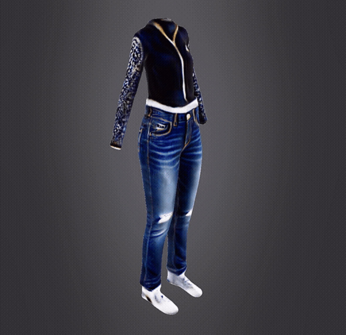 Jean fashion 3D print model_1